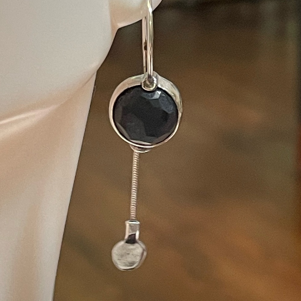 Silpada sterling silver and onyx earrings W 1626